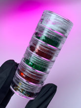 Load image into Gallery viewer, 🎄 Holiday Cheer Glitter Stack — 7-Piece Multi-Texture Mix