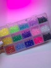 Load image into Gallery viewer, Rainbow AB Rhinestone Box – 18 Shades of Sparkle