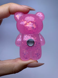 Teddy Nail Stand (jelly pastel pink)