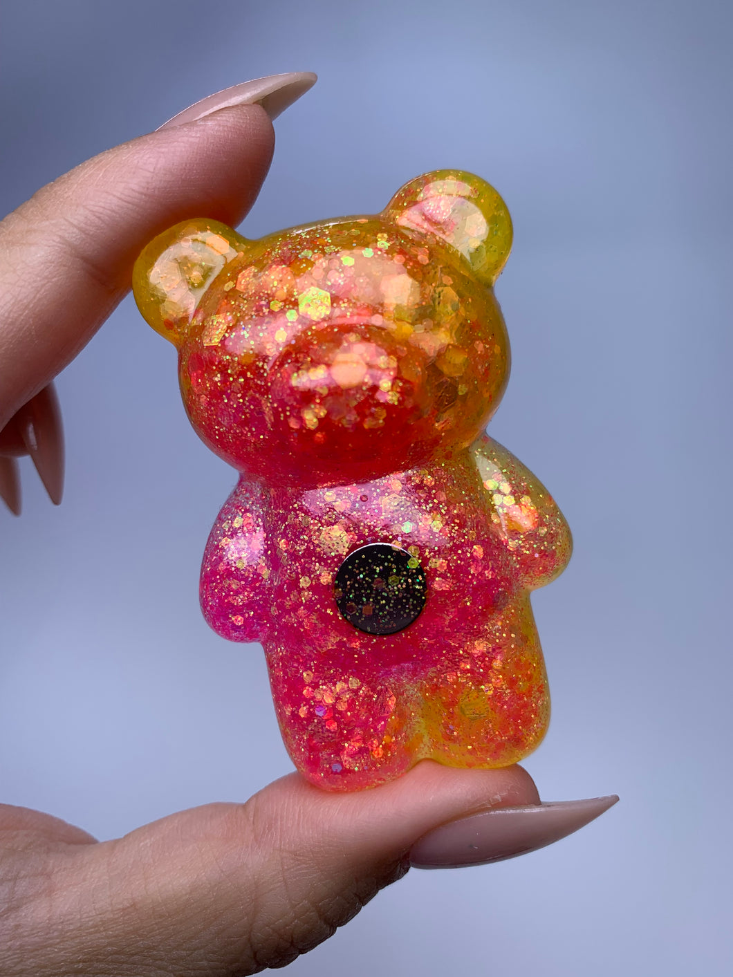 Teddy Nail Stand (jelly pink/yellow)