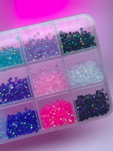 Load image into Gallery viewer, Rainbow AB Rhinestone Box – 18 Shades of Sparkle
