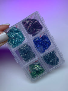 ✨ Crushed Rock Nail Art Set – 6 Colors Per Case (Sold Separately) ✨