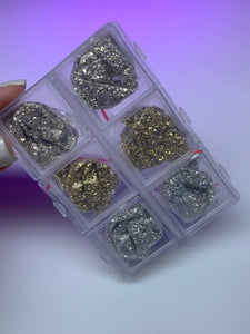 ✨ Crushed Rock Nail Art Set – 6 Colors Per Case (Sold Separately) ✨
